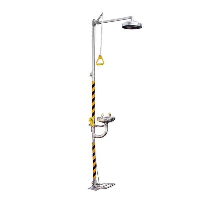 Ducha lava ojos Inox 316 con pedal (BD-550A)