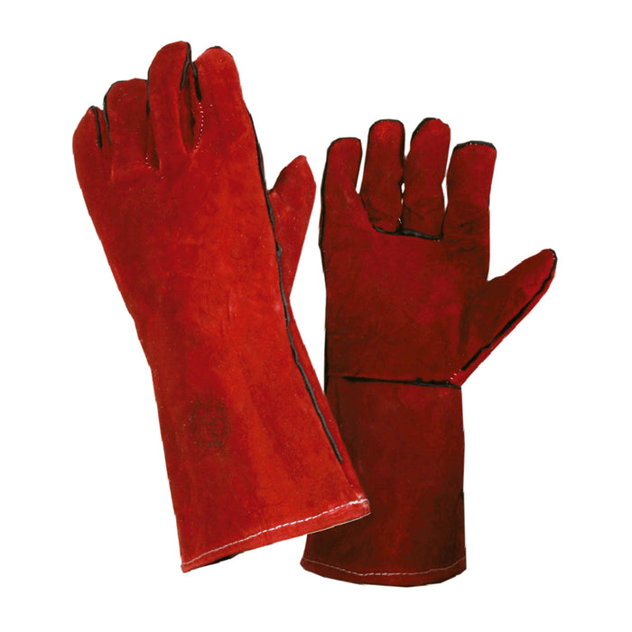Guante descarne soldador rojo