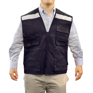 CHALECO GEOLOGO POPLIN ALASKA C/CINTA BATTERY AZUL