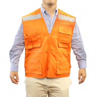 CHALECO GEOLOGO GABARDINA NARANJO
