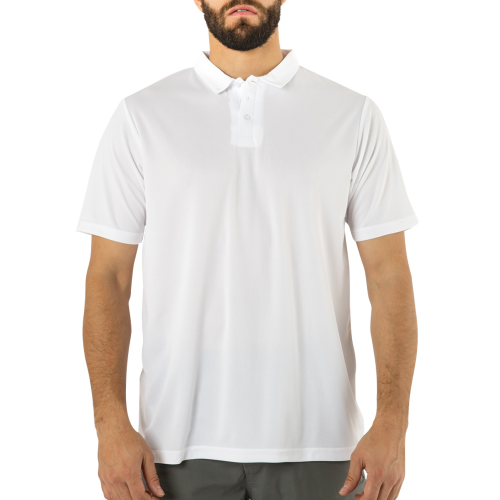 Polera CoolDry Quebec Manga Corta Hombre Blanca