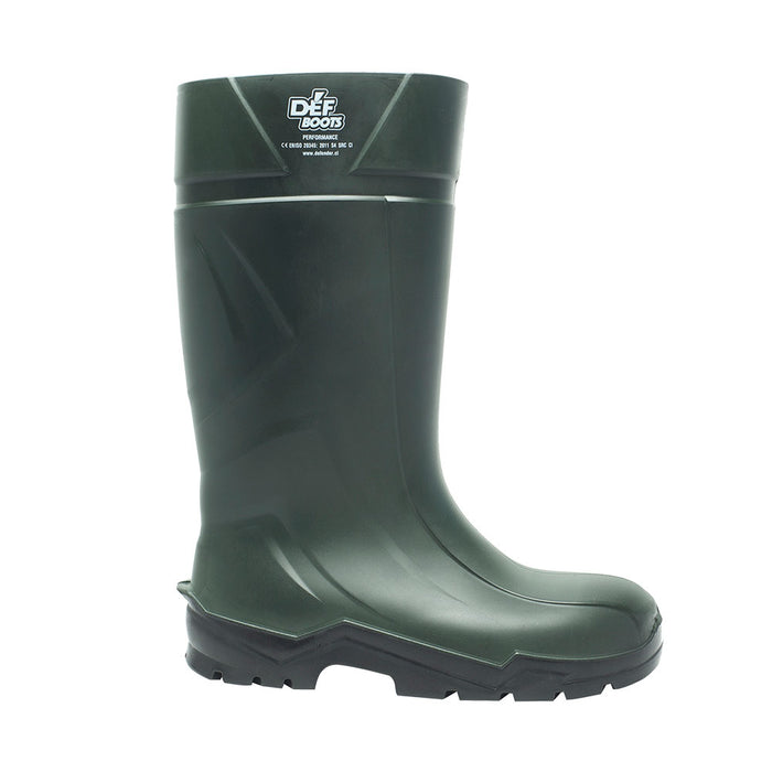 Bota Defender Perfomance PU verde con puntera