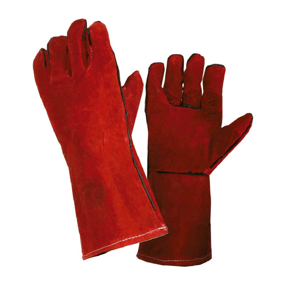 Guante descarne soldador rojo